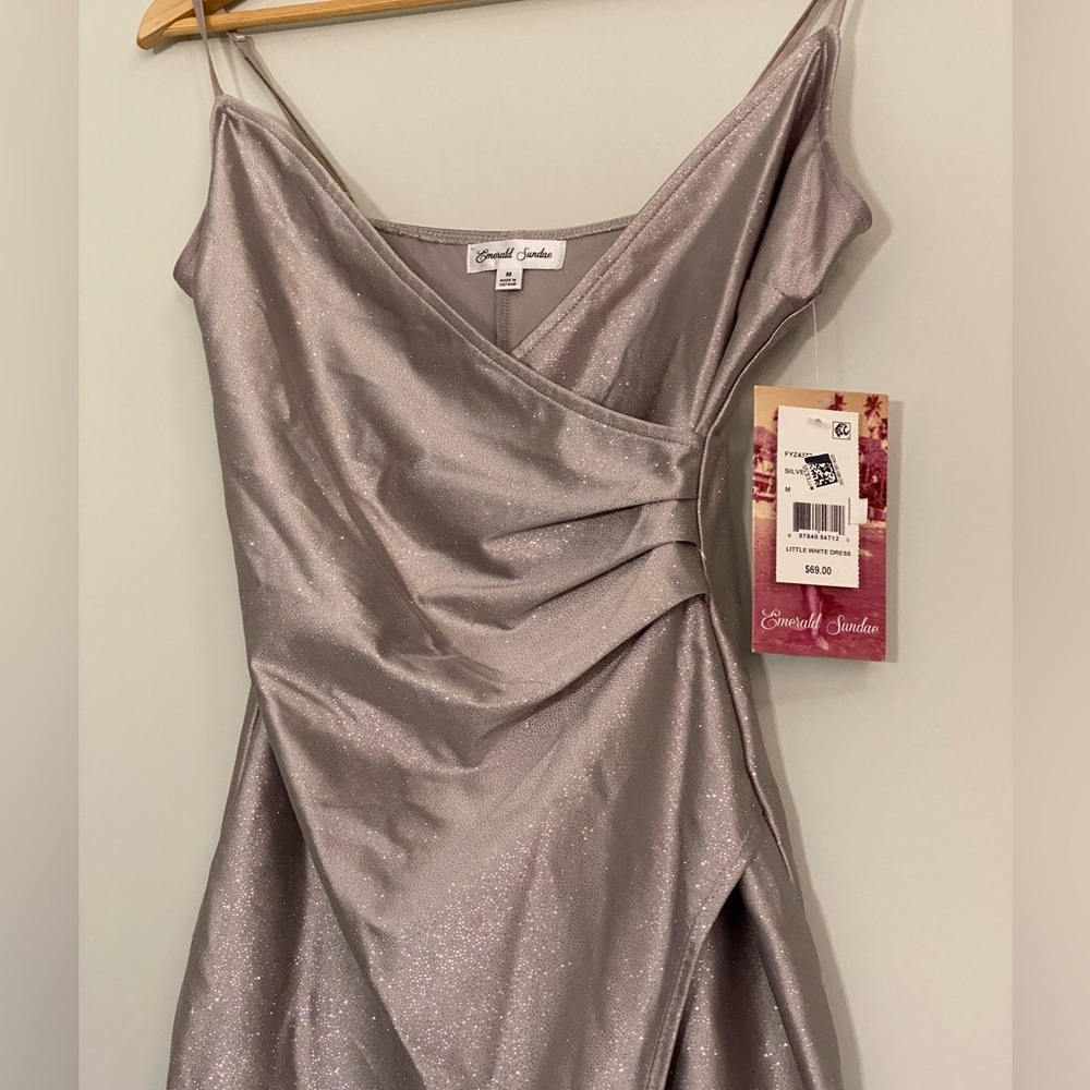 Emerald Sundae Juniors Asymmetrical Faux-Wra Silver M - Picture 5 of 7
